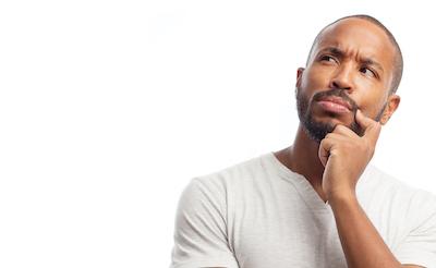 man looking pensive